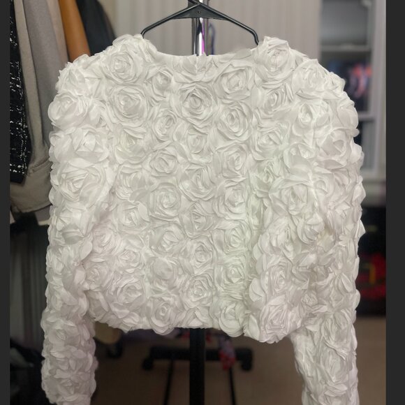 Dolan Left Coast- Floral Appliqué Cropped Jacket - Picture 3 of 4